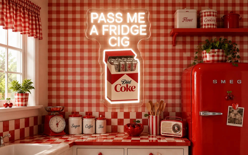 Pass Me a Fridge Cig Diet Coke Lover Neon Sign