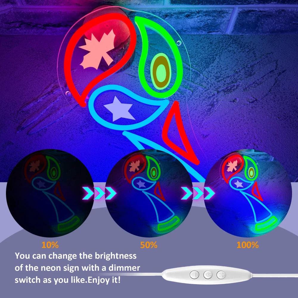 World Cup Trophy Neon Sign