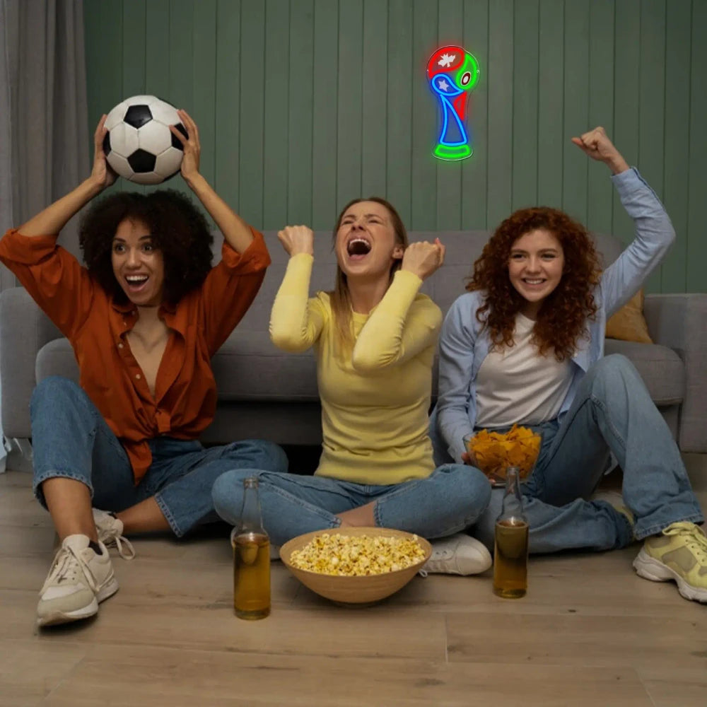 World Cup Trophy Neon Sign