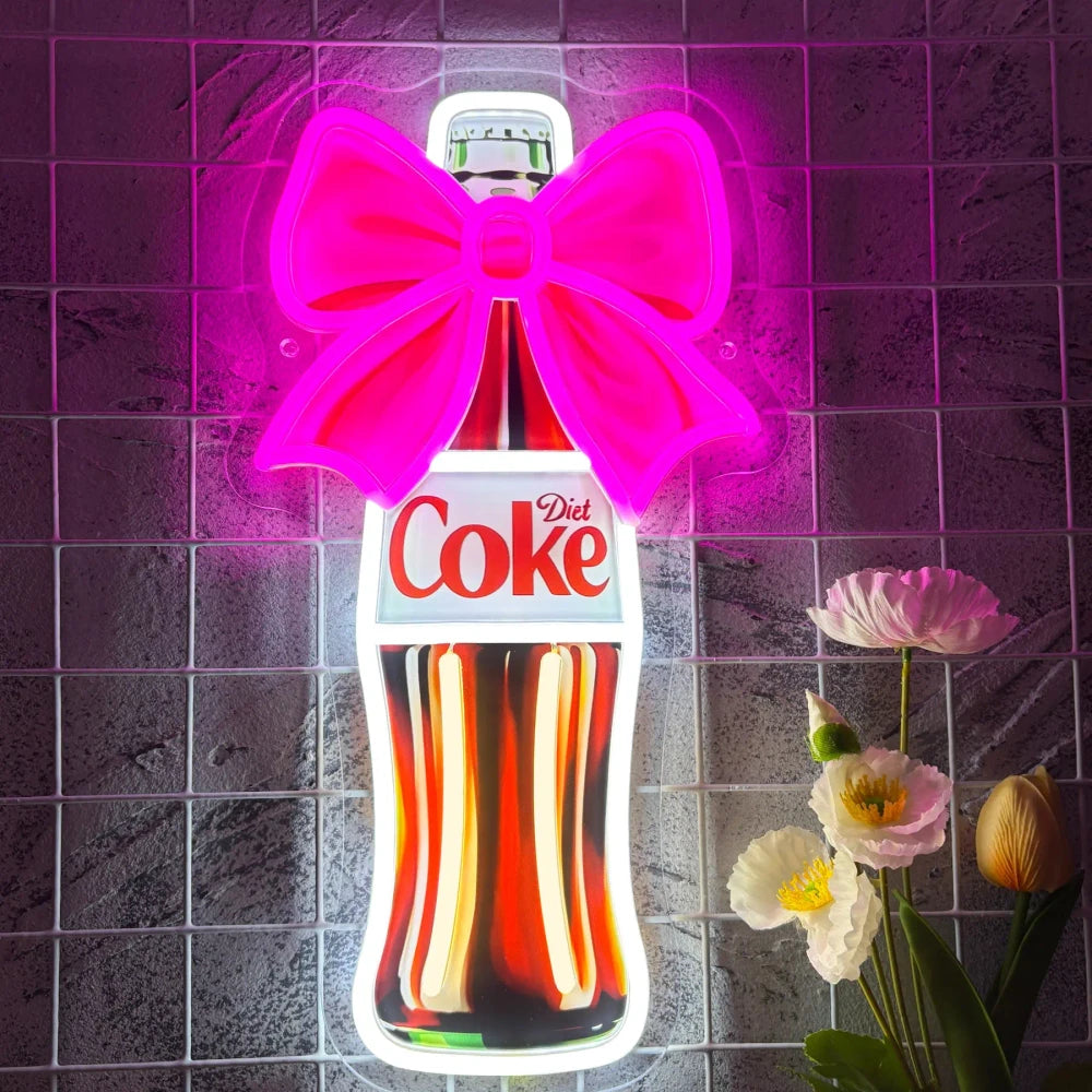 Diet Coke Bottle Neon Light
