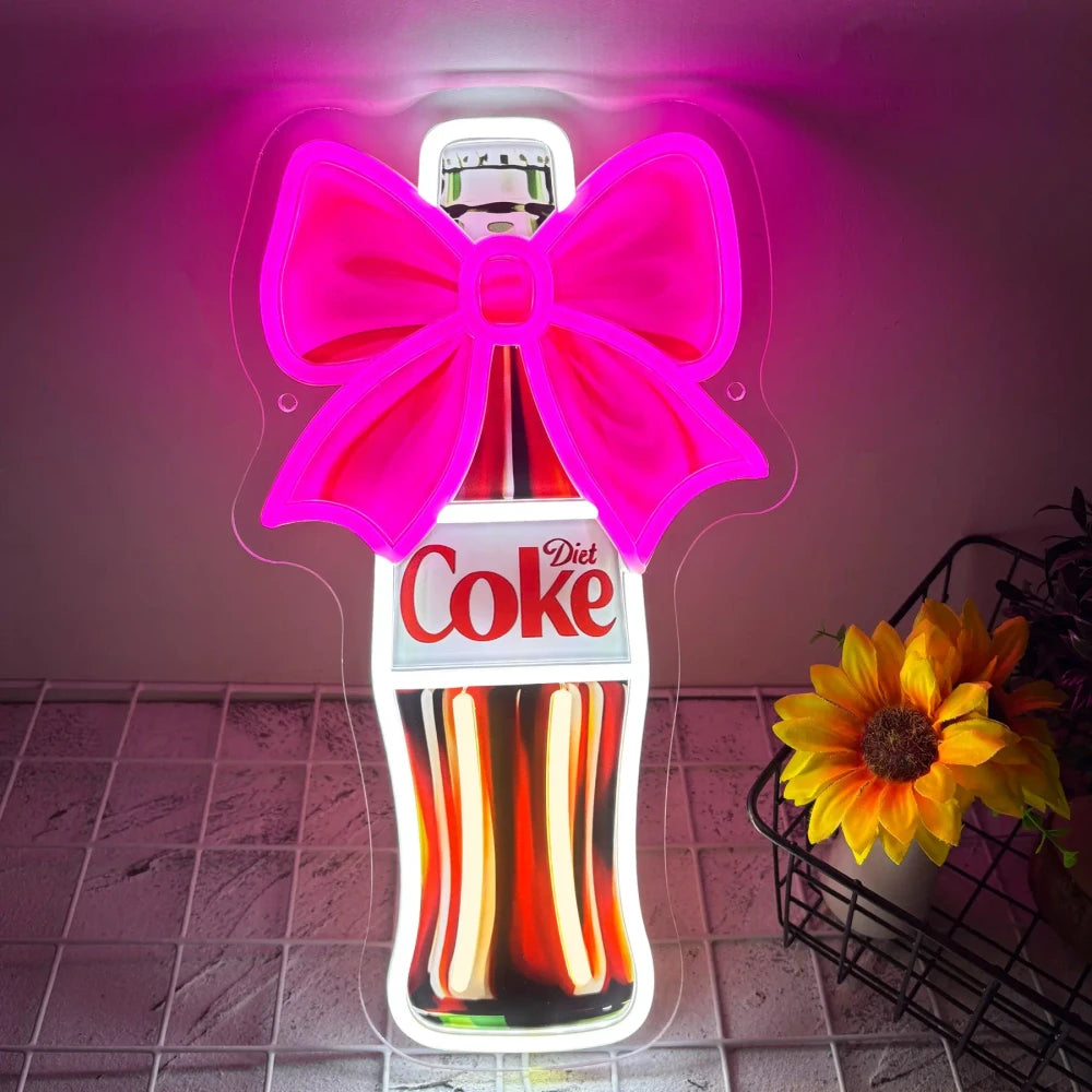 Diet Coke Bottle Neon Light
