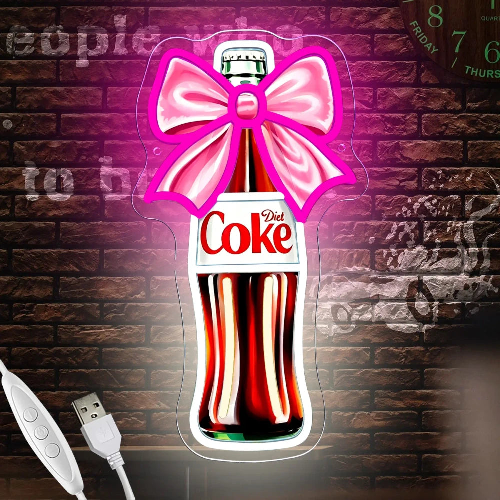 Diet Coke Bottle Neon Light