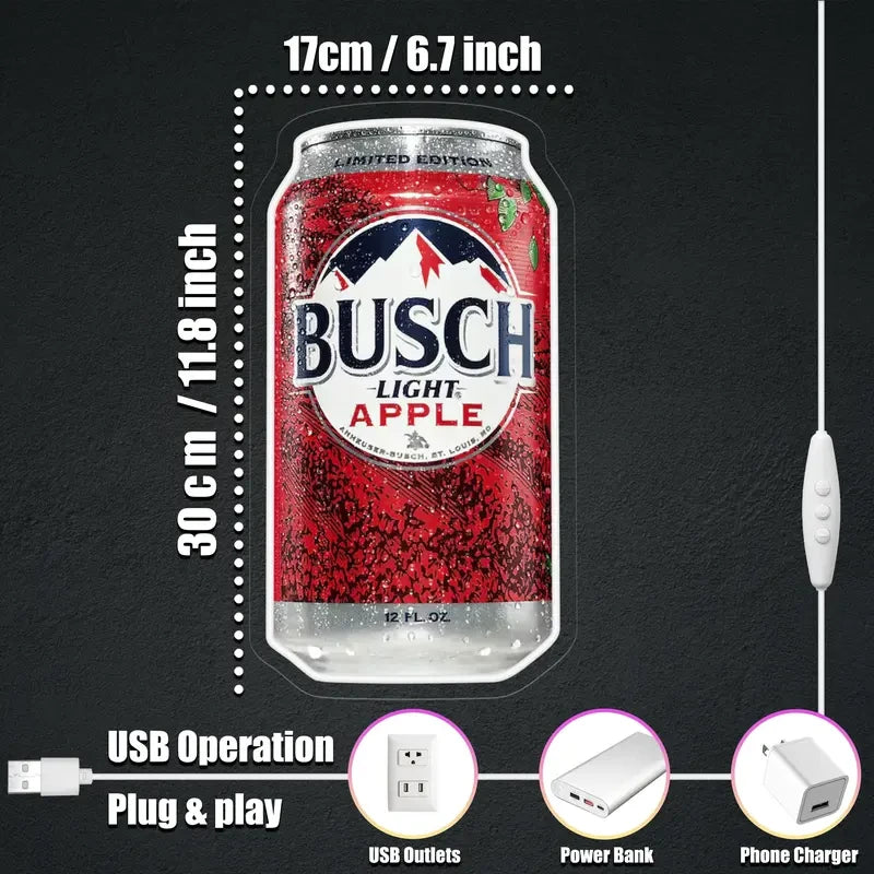 Busch Apple Neon Wall Light