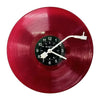 Red Vinyl Record Wall Clock