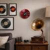 Red Vinyl Record Wall Clock