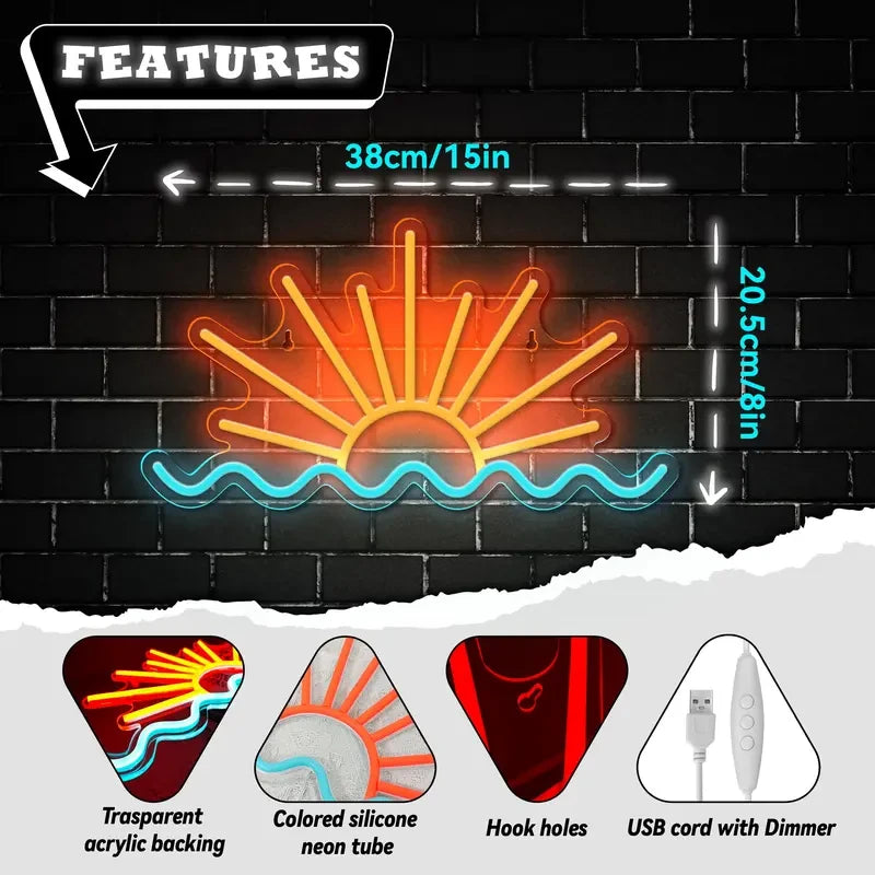 Beach Wave LED Neon Sign
