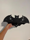 Set of 3 Gothic Bat Crystal Shelves