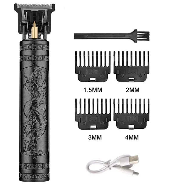 Cordless Hair Trimmer Vintage Hair Clipper USB Fast Charging Hair Cutting Machine Electric Shaver Barber Professional Barber
